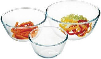 Набір салатників 3пр скляний Simax s328 (0.5/1.3/2.5л)