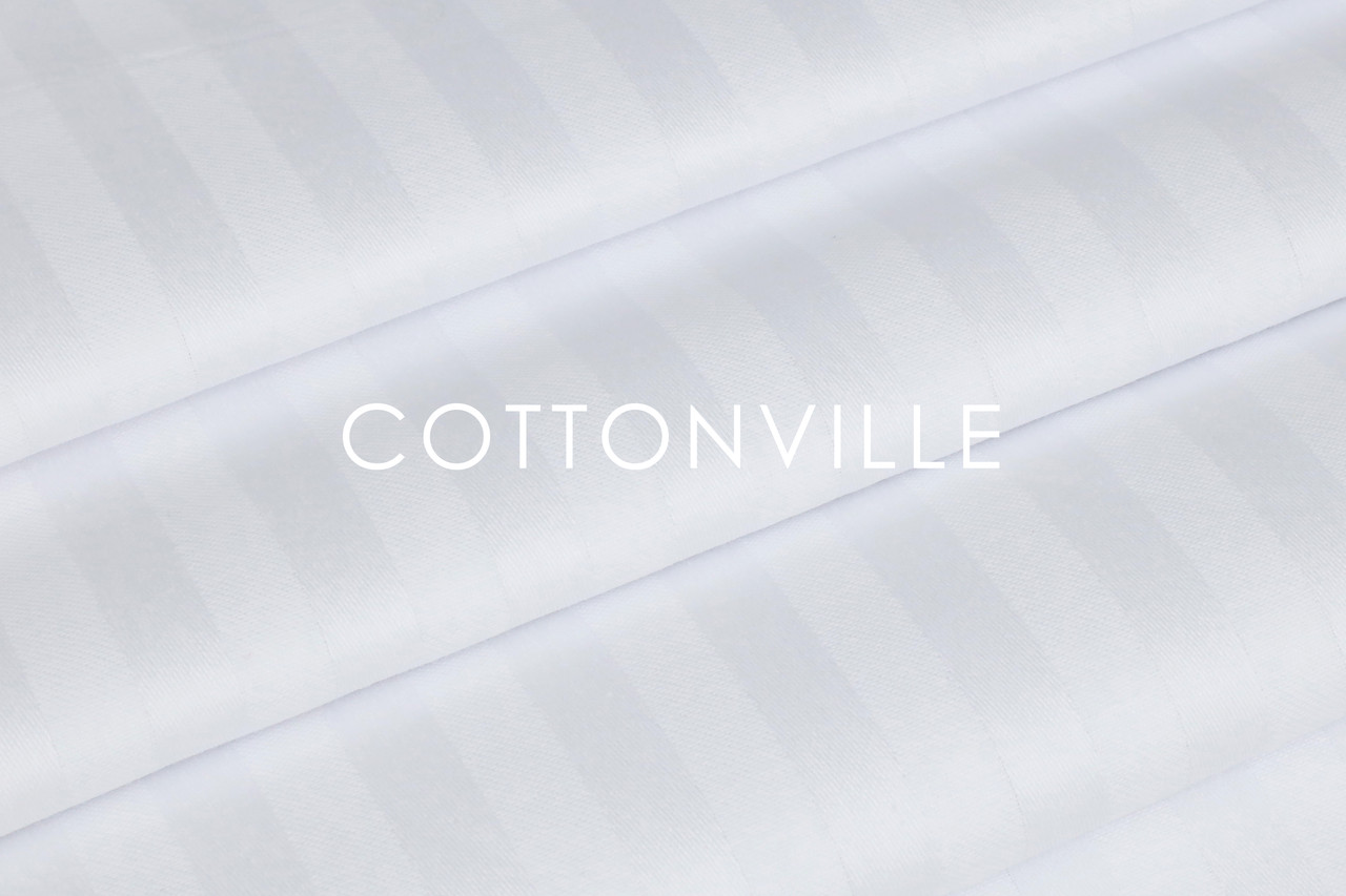 Відріз готельного СТРАЙП-сатину (1 см) Білий 100% бавовна 37х240 см, фото 1