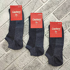 Шкарпетки жіночі короткі літо сітка р.23-25 джинс Capitano 30031653