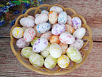 Набір великодніх яєць з пінопласту 3 см, колір БІЛИЙ (з мармуровими розводами), ~36 шт