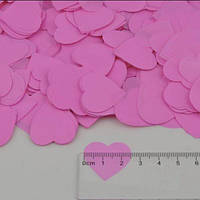 Конфетти Сердечки 23 мм Розовые (500 г)
