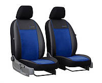 Чехлы на авто для SEAT EXEO 2008-2013 Pok-ter еко кожа с алькантарой Exclusive синие (на передние сиденья)
