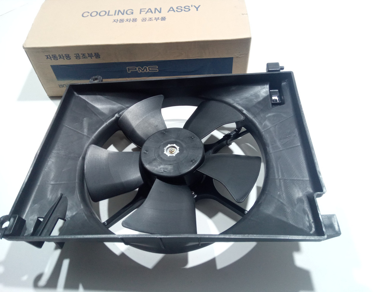 Дифузор радіатора Aveo (без конд.) з мотором, PMC (PXNAC-028) (96536522), фото 1