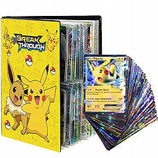 Альбом для карток MINGJIN Pokemon Cards OP +100 карт безкоштовно, фото 2