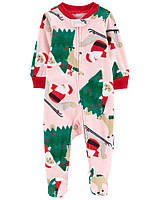 Теплий флісовий новорічний чоловічок комбінезон, 9 міс! США.