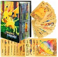 Альбом для карт Foteleamo Pokemon Cards 240 PCS + 55 штук карт Pokemon из золотой серии