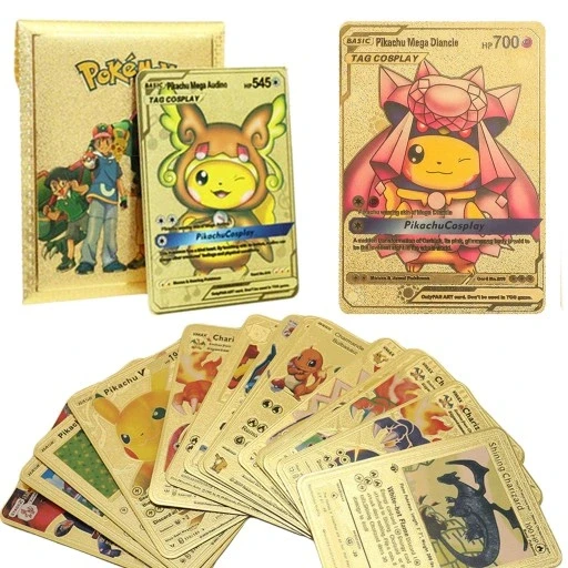 Набір колекційних карт TOYS Pokemon Golden Collector Cards 10 ПК Золоті