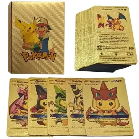 Набір колекційних карт TOYS Pokemon Golden Collector Cards 55 ПК Золоті, фото 1