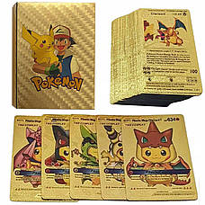 Набір колекційних карт TOYS Pokemon Golden Collector Cards 55 ПК Золоті, фото 4
