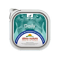 Влажный корм для собак Almo Nature Daily Dog WHITE FISH & RICE Паштет белая рыба и рис 300 г