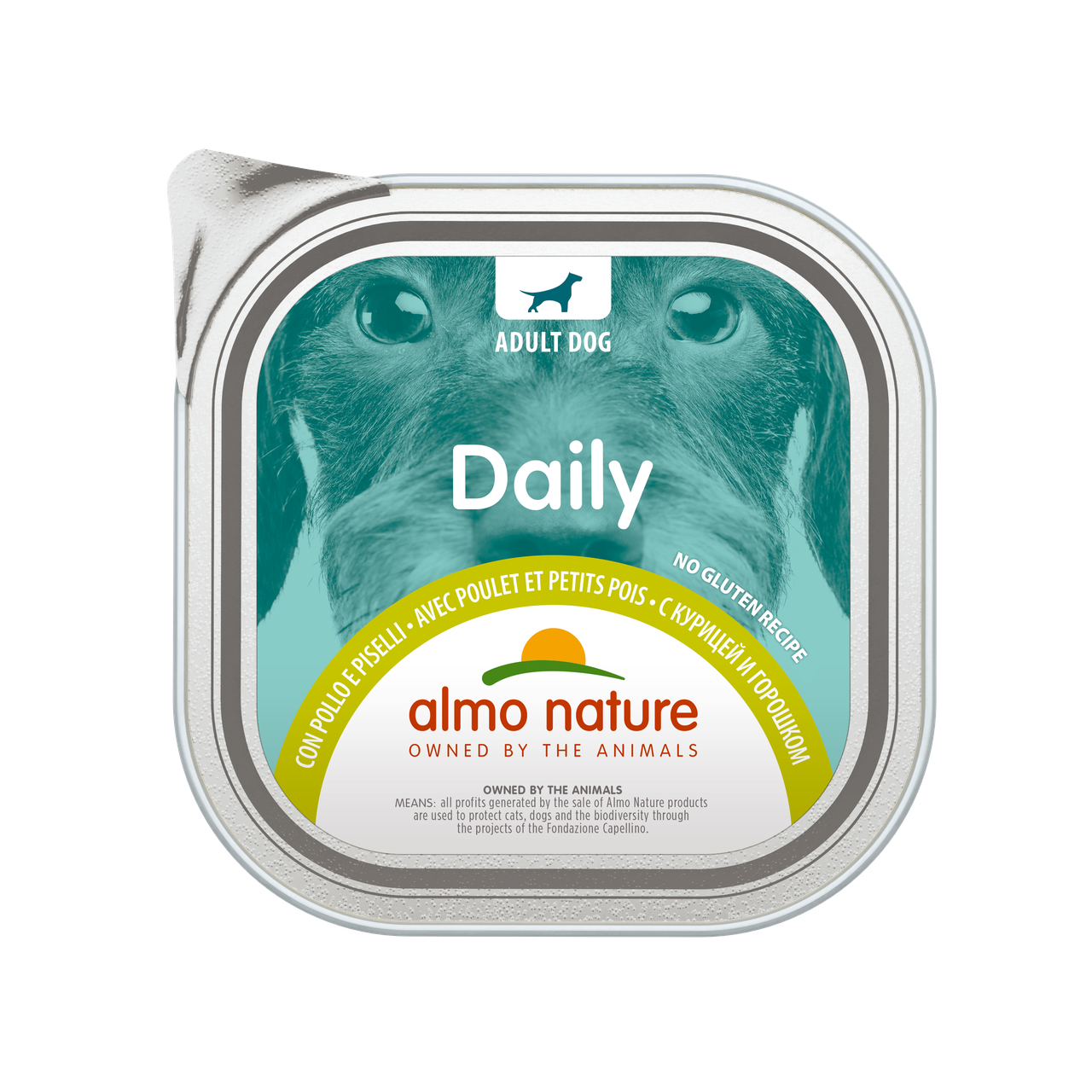 Вологий корм для собак Almo Nature Daily Dog CHICKEN & PEAS курка і горох паштет 300 г