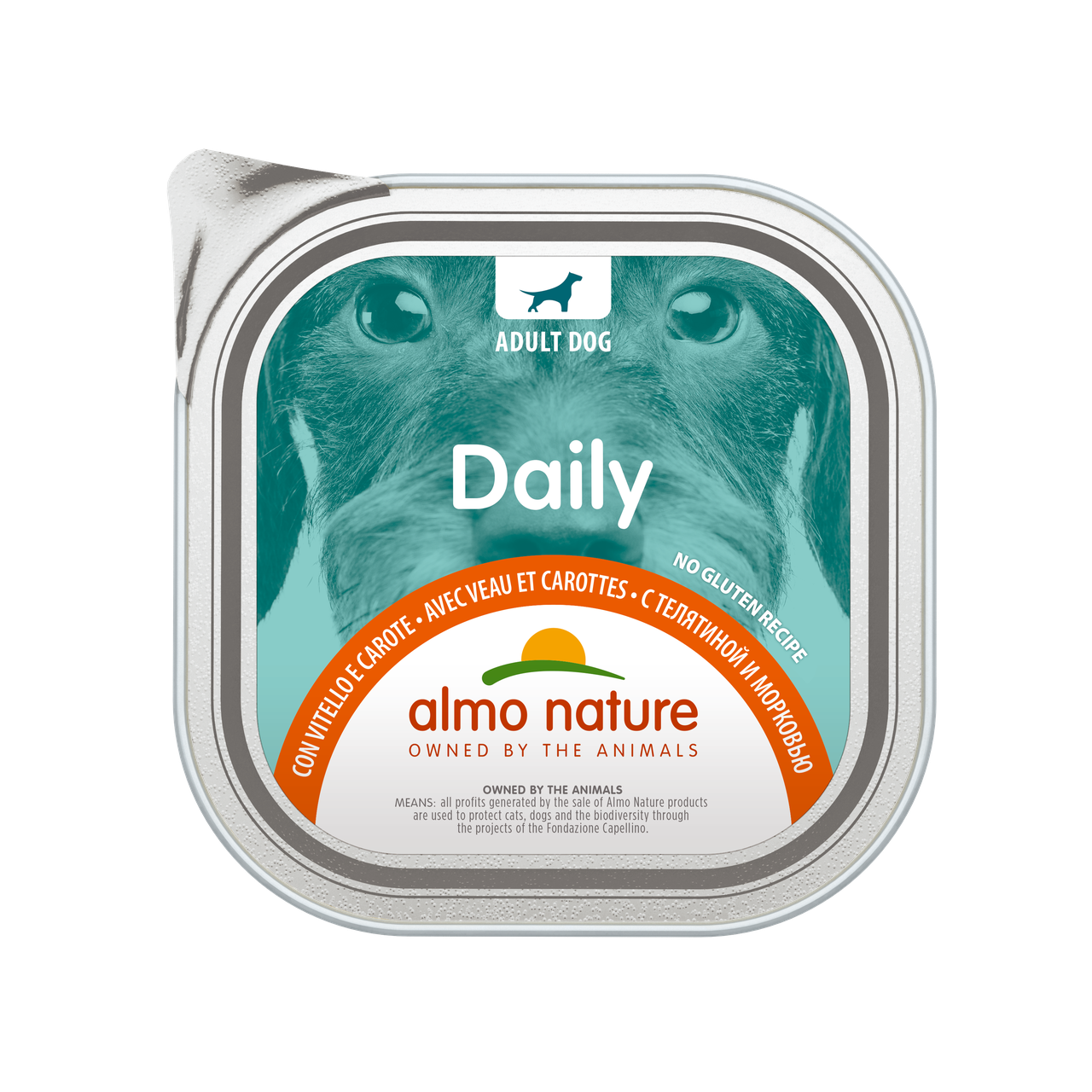 Вологий корм для собак Almo Nature Daily Dog VEAL & CARROTS телятина і морква паштет 300 г