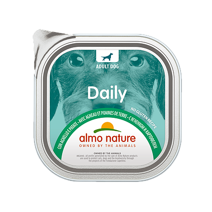 Вологий корм для собак Almo Nature Daily Dog LAMB & POTATOES ягня і картопля паштет 300 г, фото 1