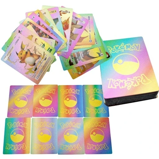 Набір колекційних карт Foteleamo Pokemon Cards Rainbow Gold 55 Collector's PCS