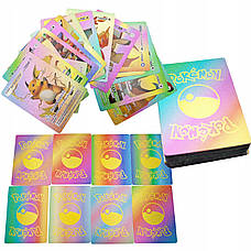 Набір колекційних карт Foteleamo Pokemon Cards Rainbow Gold 55 Collector's PCS, фото 4