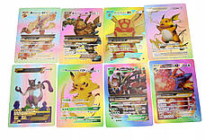 Набір колекційних карт Foteleamo Pokemon Cards Rainbow Gold 55 Collector's PCS, фото 5