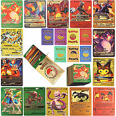 Набір колекційних карт Poke Pokemon Vmax GX Cards барвистий золотий набір 55 ПК, фото 2