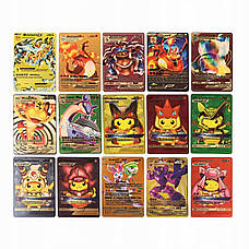 Набір колекційних карт Poke Pokemon Vmax GX Cards барвистий золотий набір 55 ПК, фото 5