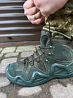 Ботинки тактические Lowa Olive хаки Mужские ботинки тактические олива Ботинки армейские натуральная замша хаки