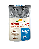 Влажный корм для кошек Almo Nature Holistic FUNCTIONAL STERILISED для стерилизованных с треской 70 г