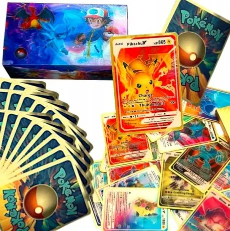 Набір колекційних карт3D Pokemon Cards. Тримірні 50 штук, фото 1