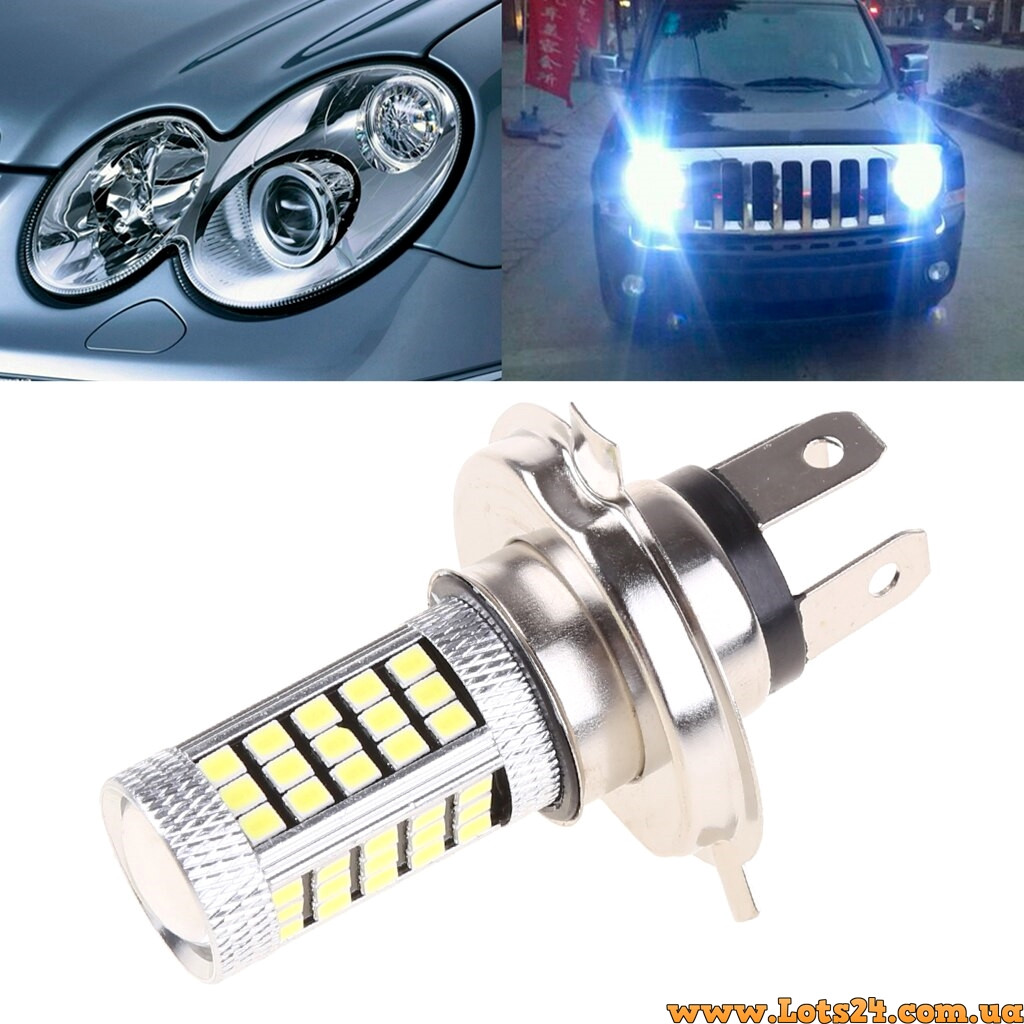 Автолампи H4 63 LED 6500K автолампи світлодіодні автолампи авто лед лампи авто лампа лед світлодіодна дхо на авто