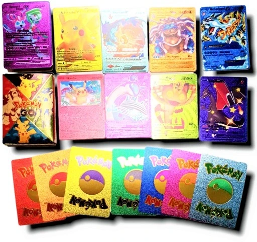 Набір колекційних карт Foteleamo Барвисті карти Pokemon Cards 55 Mix Collector Cards