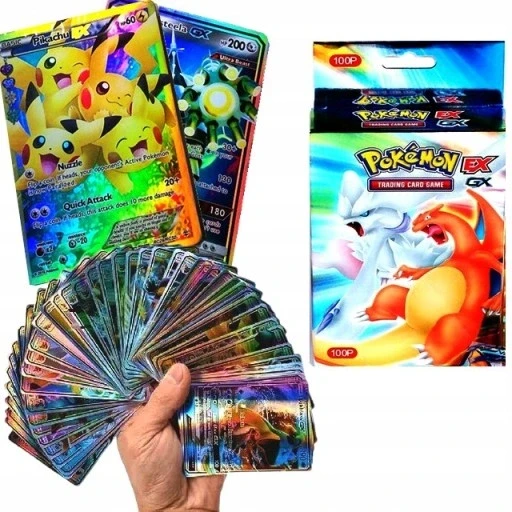 Набір колекційних карт poke Pokemon Cards GX EX 2IN1 GX MEGA 100 PCS LEGENDARY