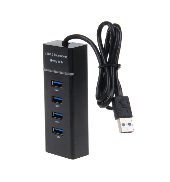 USB-хаб USB 3.0 на 4 порти з micro USB живленням розгалужувач usb-hub