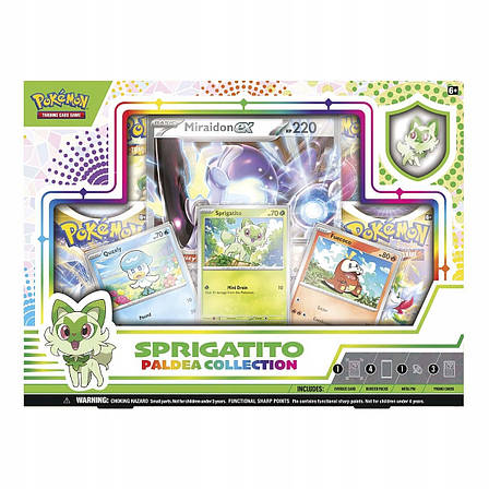 Набір колекційних карт Foteleamo Pokg Paldea Pin Pin Sprigatito Pokemon Pokemon TCG набір карт, фото 2