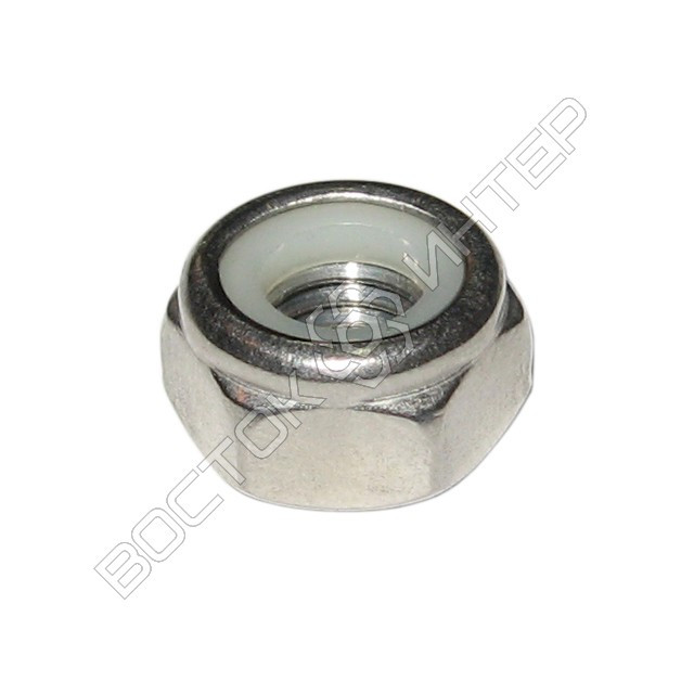 Гайка нержавеющая М6 DIN 985 шестигранная низкая самоконтрящяяся с ...