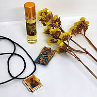 Набір реліквій з о. Корфу: Миро, подушечка і кулон Святого Спиридона Тримифунтського