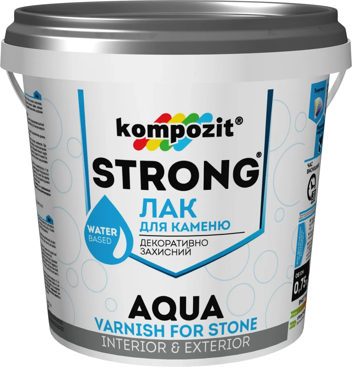 Kompozit Лак для каменю декоративно-захисний Strong Aqua, 0,75 л