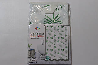 Шторка для ванної силіконова 180x180 см Dracaena leaves Cortina 81050, фото 6