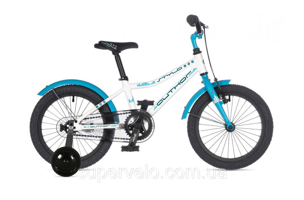 Велосипед AUTHOR Stylo II 16" (2023) біло-блакитний, фото 1