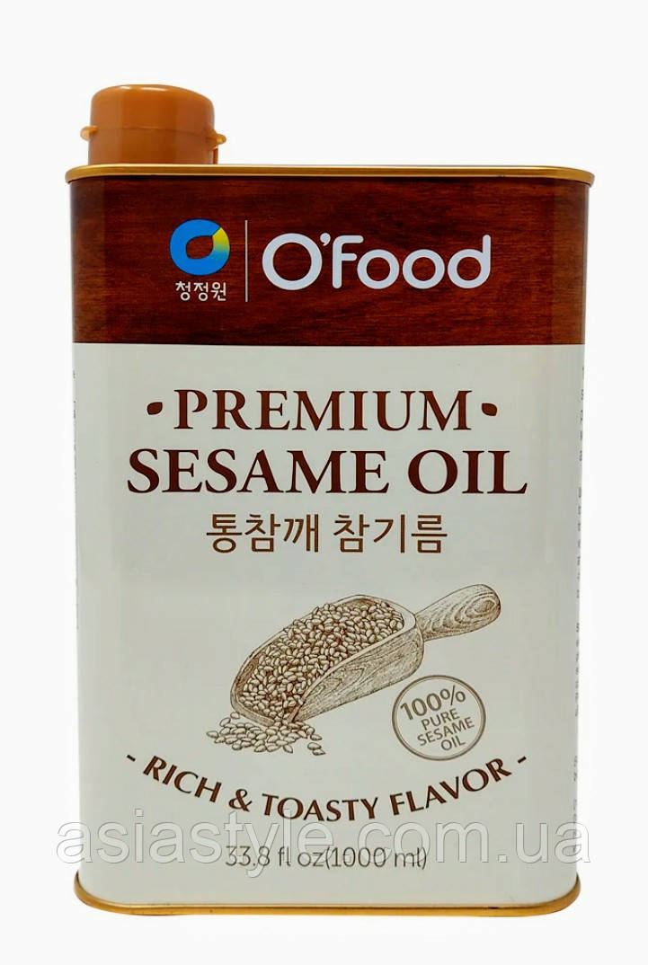 Олія кунжутна, Кунжутна олія, не рафінована, Тм Офуд, Chungjungone O'food Premium Sesame Oil, Ofood, 1 л