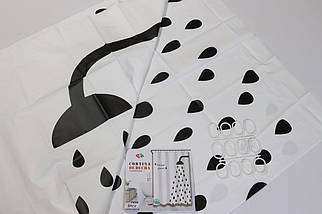 Шторка для ванної силіконова 180x180 см Black shower Cortina 81043, фото 4