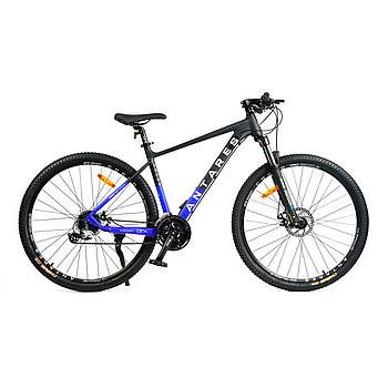 Спортивний велосипед 29 дюймів (рама 19", 24 швидкості, 75% складання, Shimano) Corso Antares AR-29103 Чорно-синій