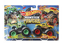 Hot Wheels Monster jam trucks Buns Steel vs All Fried Up Набор внедорожников 1:64 FYJ64