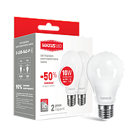 Набір LED ламп MAXUS A60 10W 220V E27 (яскраве світло)