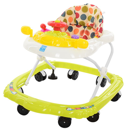 Ходунки/Пригунки Bambi M 3451 кермо-пискавка, муз, салатовий