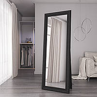 Зеркало напольное в черной раме 176х66 орнамент Black Mirror в примерочную