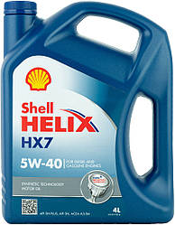 Олива Shell Helix HX7 5W-40, 4л (шт.)