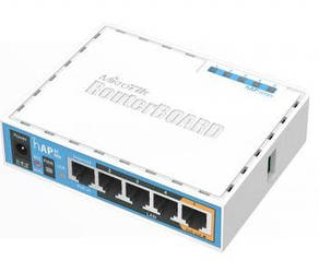 MikroTik hAP ac lite (RB952Ui-5ac2nD) 
Двохдіапазонна Wi-Fi точка доступу з 5-портами Ethernet, для домашнього
