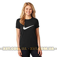 Женская футболка приталенная Nike Найк Чёрная M