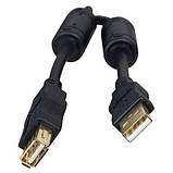 Кабель USB 2.0 подовжувач 1.8m (з феритами), фото 3