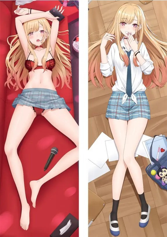 Дакімакура 150х50 см Марін Кітагава Marin Kitagawa аніме Подушка зі зйомною наволочкою, фото 1