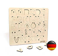 Деревянная азбука немецкий язык (размер мини)