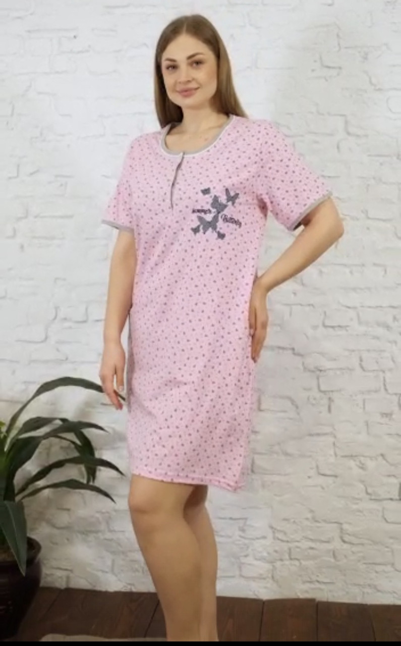 Бавовняна нічна сорочка різних розмірів, фото 1