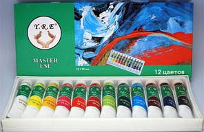 Набір акрилових фарб YRE 12 кольорів 6 мл